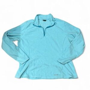 Eddie Bauer Sky Blue Quarter-Zip Hoodie